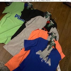 5 Brand New Puma T-shirts with matching socks